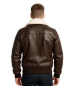Airin G-1 Brown Leather Bomber Jacket b