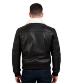 Airin G-1 Francis B-3 Leather Jacket | Black and White Bomber Jacket