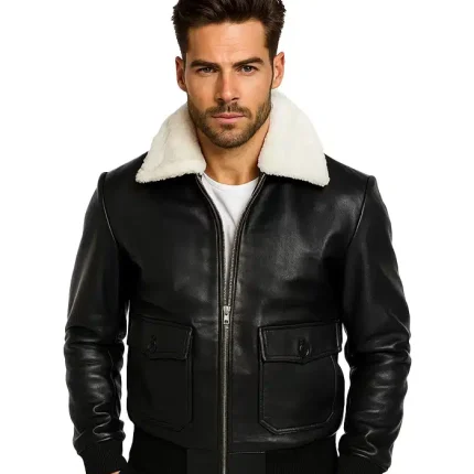 Black and White Bomber Jacket