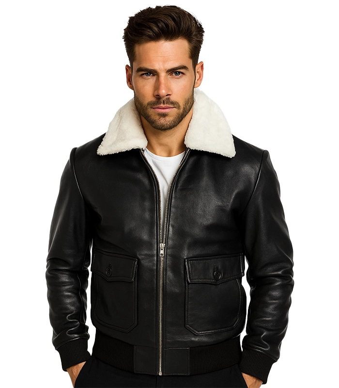 Black and White Bomber Jacket