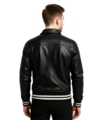 Black Varsity Jacket Leather
