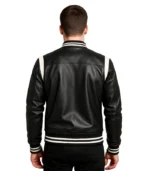 Black Varsity Jacket Leather