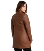Don Long Brown Leather Coat Mens