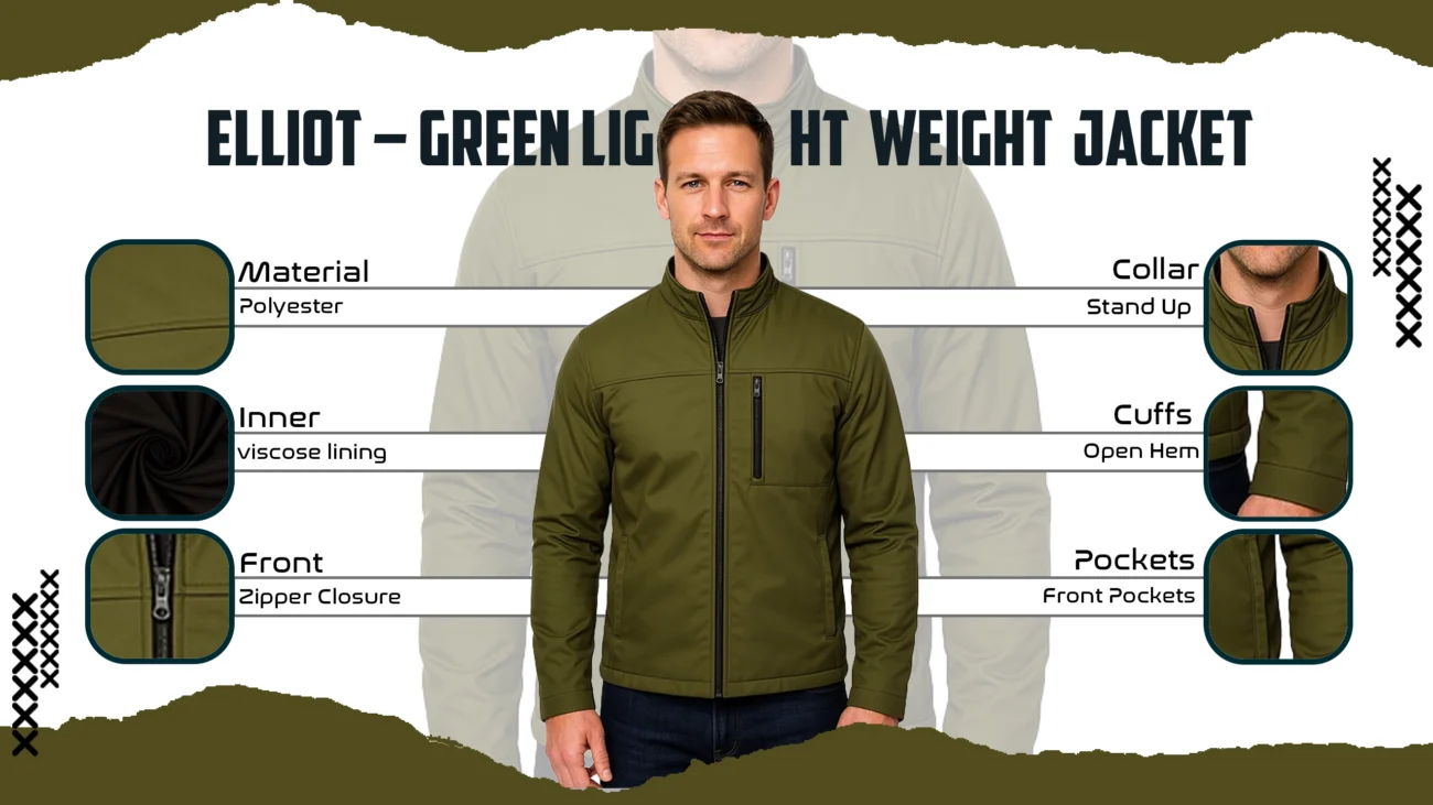 Elliot - Green Lightweight Jacket​