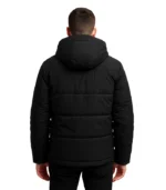 Exton Black Down Puffer Jacket with Hood​