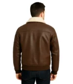 Faux Leather Flight Jacket Men