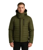 Green Hooded Puffer Jacket