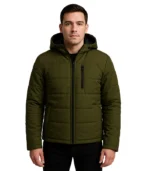 Green Hooded Puffer Jacket