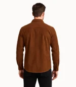 Haven Brown Suede Leather Shirt b