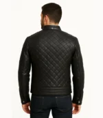Henry Quilted Black Leather Jacket