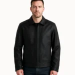 Inferno Matte Black Leather Jacket For Men
