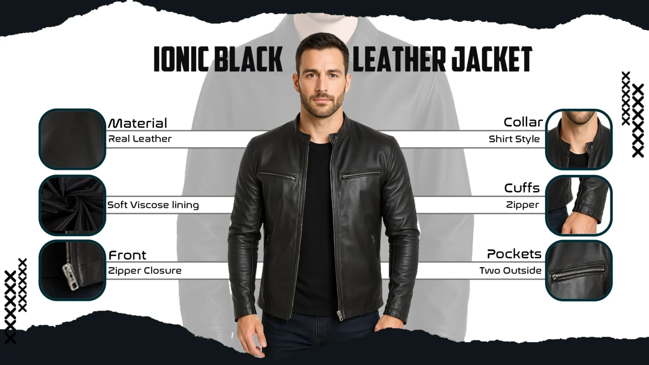 Ionic Black Leather Jacket