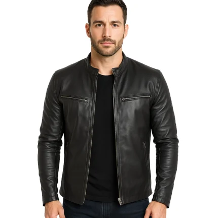 Ionic Black Leather Jacket