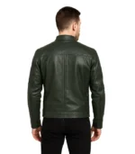 Ionic Green Leather Biker Jacket