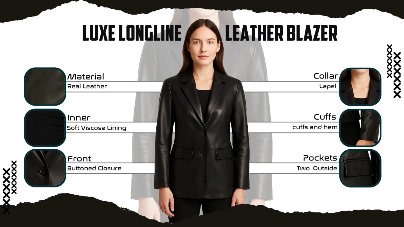 Luxe Longline Leather Blazer