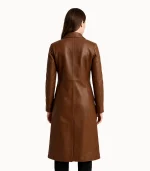Mateo Brown Single Breasted Leather Coat