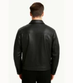 Matte Black Leather Biker Jacket