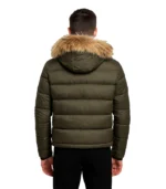 Mens Fur Hooded Down Jacket – Warm, Lightweight & Sustainable