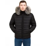 Mens Fur Hooded Puffer Jacket