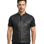 Mens Leather Biker Vest