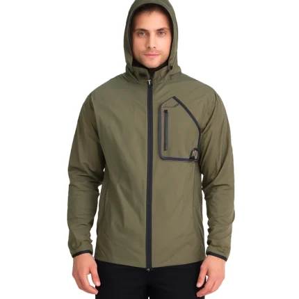 Men’s Water-Resistant Hooded Windbreaker