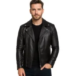 Noah Black Leather Biker Jacket