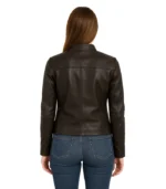 Rave Brown Leather Biker Jacket