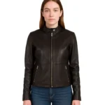 Rave Brown Leather Biker Jacket