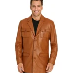 Ray Cutler – Tan Brown Leather Blazer