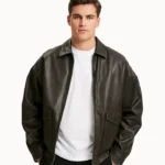 Rustic Rebel Faux Leather Bomber Jacket