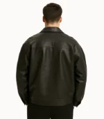 Rustic Rebel Faux Leather Bomber Jacket