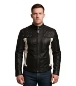 Shapron Studded Leather Biker Jacket