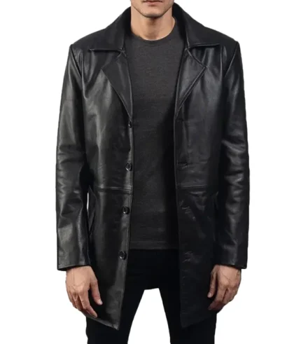 Classmith Black Leather Coat