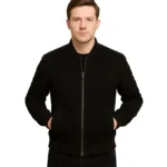 Adamsville Men’s Black Suede Bomber Jacket