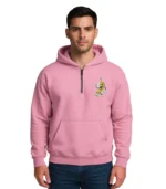 Banana Cartoon Custom Hoodie – Pink Funky Street Style Pullover