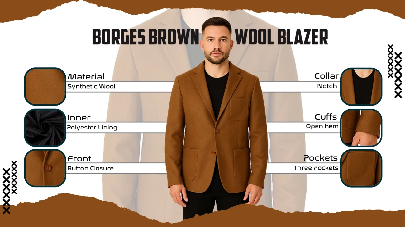 Borges Brown Wool Blazer