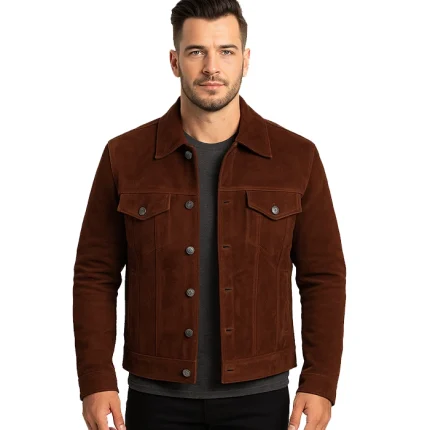 Brown Suede Jacket for Men