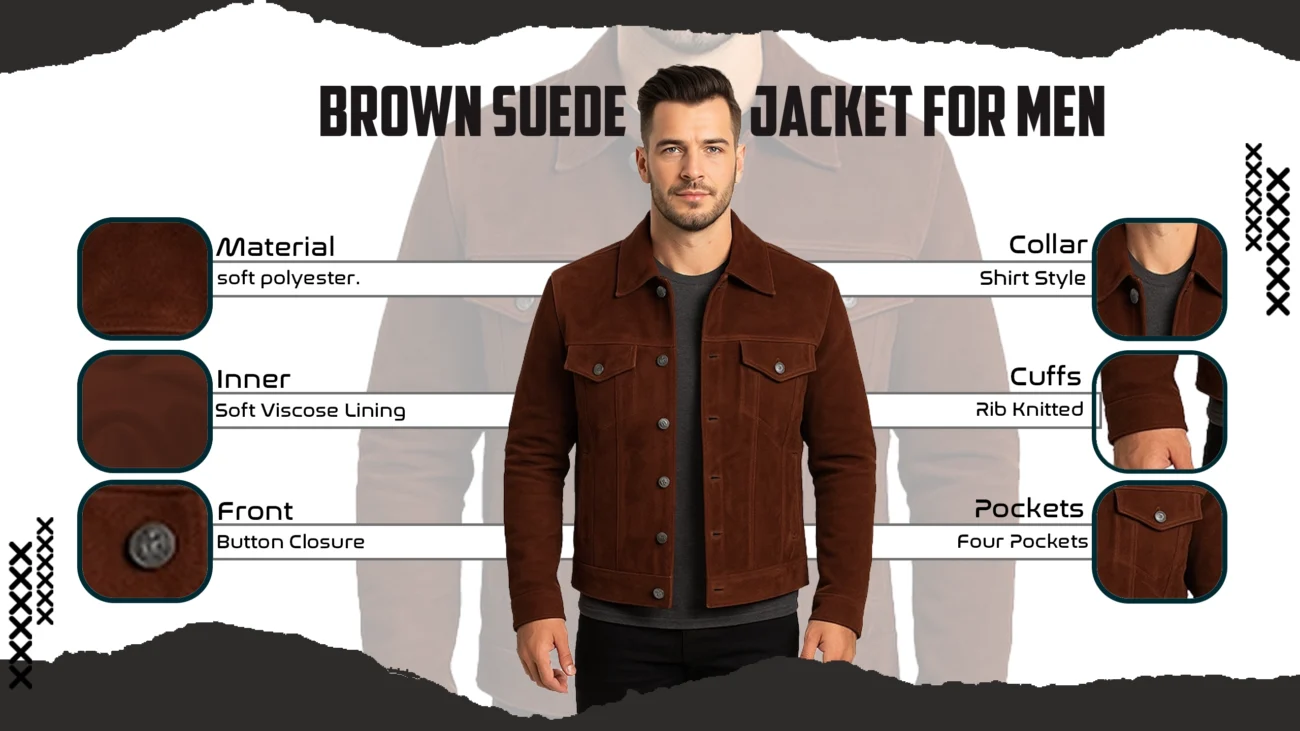 Brown Suede Jacket for Men