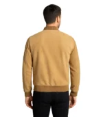 Camel Brown Men’s Suede Bomber Jacket