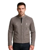 Damian Grey Suede Biker Jacket