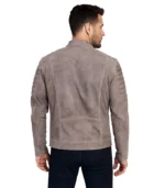 Damian Grey Suede Biker Jacket