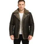 Furlong Black Leather Coat