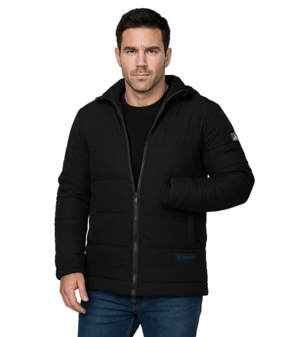 Herman Men's Black 34 Length Down Puffer Jacket – Winter Insulated Coat