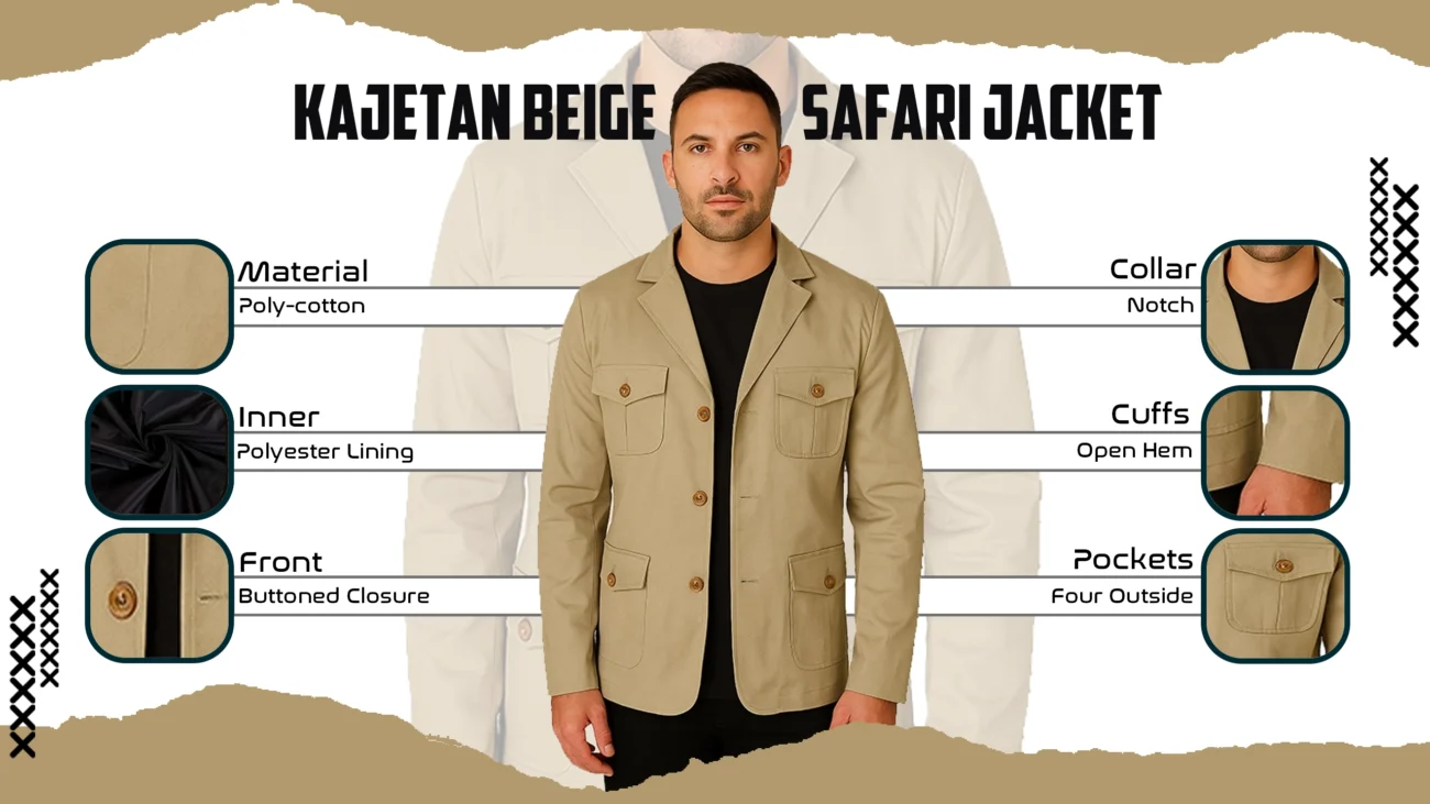Kajetan Beige Safari Jacket