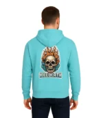 Killdeath Skull Custom Hoodie – Blue Fire Graphic Street Pullover