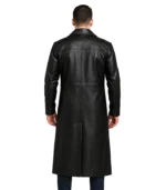 Men’s Full-Length Black Leather Coat – Duster Coat