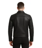 Men’s Premium Black Crocodile-Embossed Calfskin Jacket