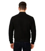 Men’s Premium Black Suede Bomber Jacket