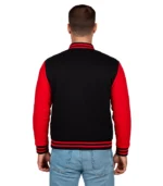 Men’s Red and Black Varsity Jacket – Baseball Style Jacket