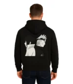 Naruto and Sasuke Anime Graphic Black Custom Hoodie